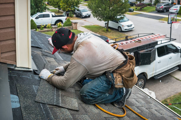 Professional Roofing technician working in New Braintree, MA